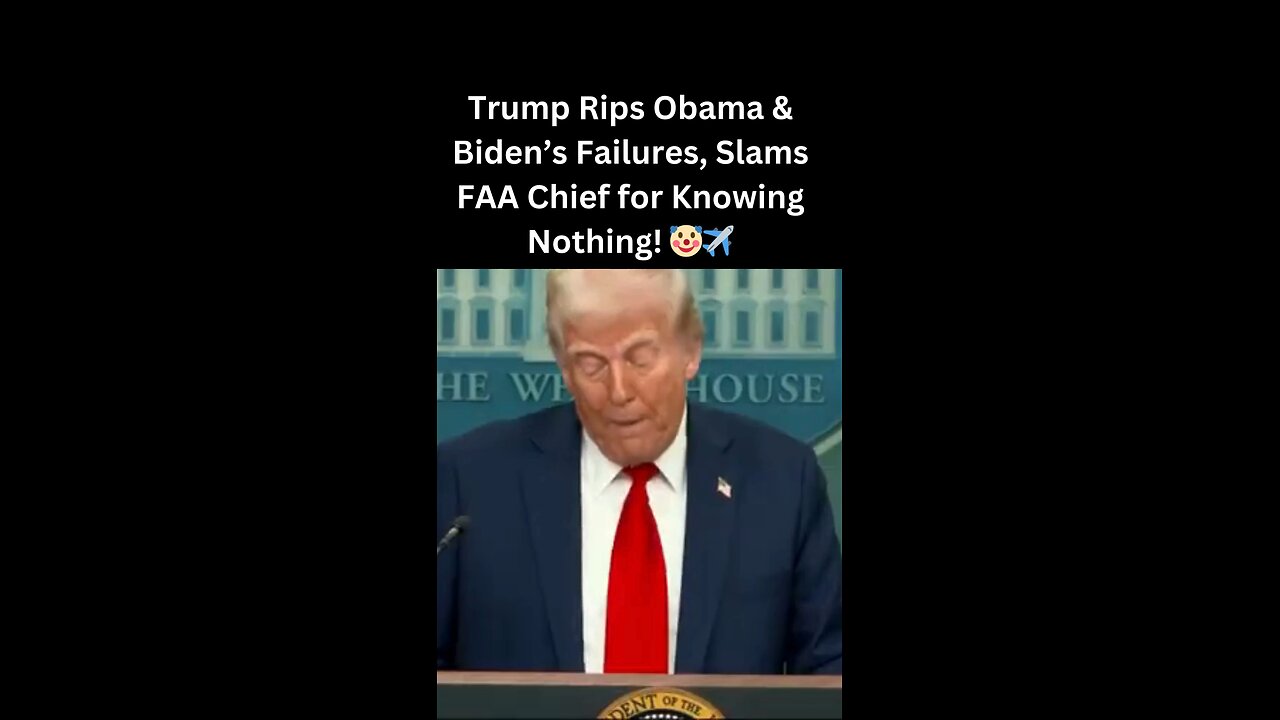 trump rips biden & obama! faa chief clueless on Aviation! 🤯✈️