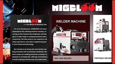 Flux Core Mig Welder 110V - 145A 3 in 1 Gasless MIG