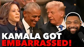 Kamala LOSES IT As Trump, Obama LAUGH BEHIND HER BACK At Jimmy Carter's Funeral