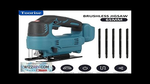 лобзик аккумуляторный 18V Brushless Jigsaw Electric Jig Saw Blade Adjustable Woodworking LED Review