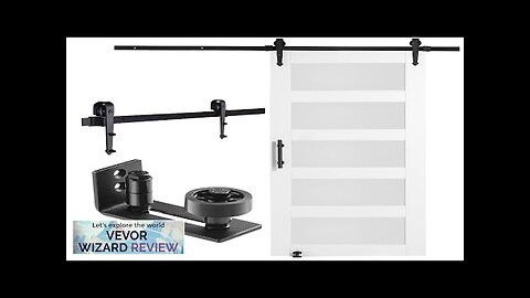 VEVOR Barn Door and Hardware Kit 36" x 84" Wood and Glass Review