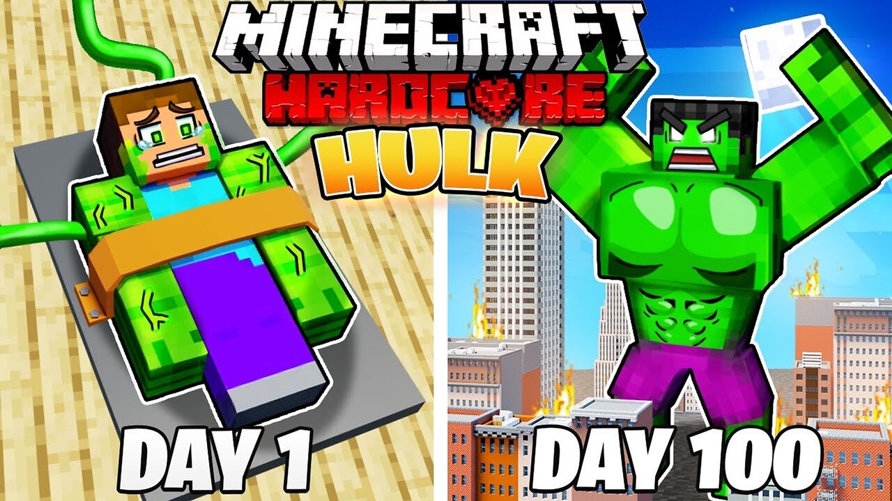 I Survived 100 DAYS as CHARACTERS in HARDCORE Minecraft!