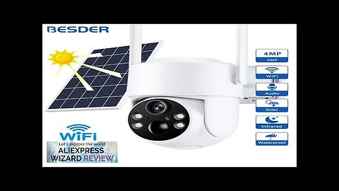 4MP WiFi Solar Camera PTZ Outdoor Night Vision Security IP Camera Review