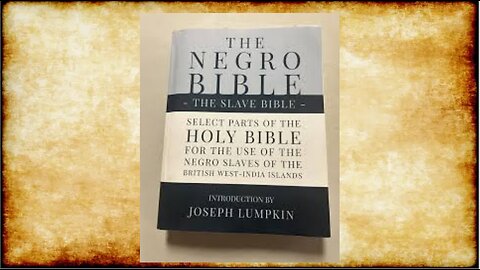 THE NEGRO BIBLE & THE CHRISTIAN CHURCH