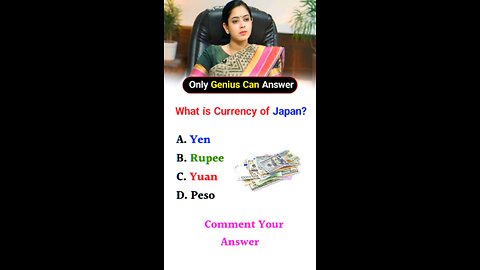 "Only Geniuses Can Answer! 🤯 | What is Japan's Currency? 💰 #shorts"