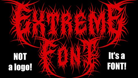 Extreme Font for Death and Black Metal style logo design!