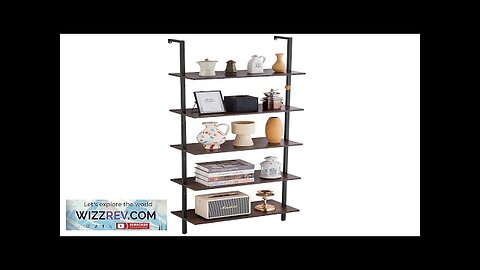 VEVOR Industrial Square Pipe Shelf 5 Tier 24x11.8in Wall-Mount for Bedroom Review