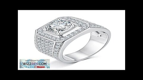 S925 Sterling Silver 5 Carat DH Color Moissanite Diamond Luxury Men's Ring Review