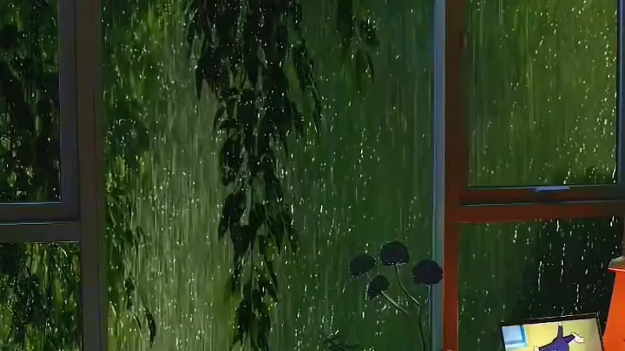 Raindrops Soothe and Thunderstorm Rages Outside.