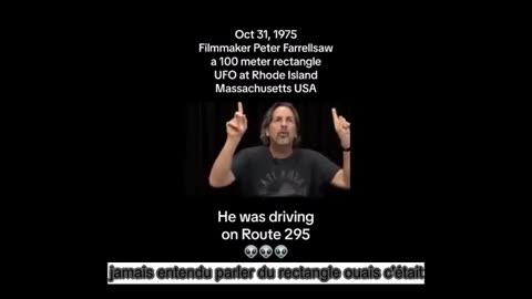 Le cinéaste Peter Farrell a vu environ un OVNI de 100 mètres dont il a été témoin à Rhode Island ...