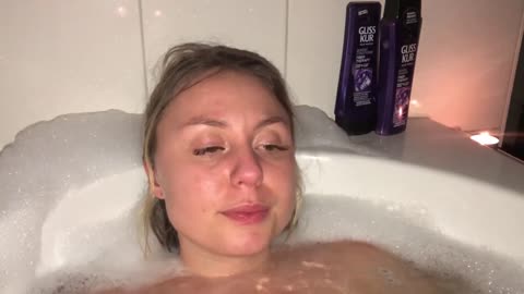 My wife make amazing sexy shower in cool bath