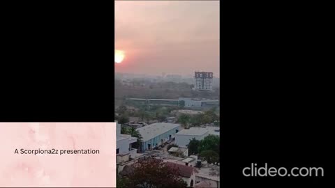 A view of sunset from a residential building of pune