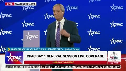 FULL SPEECH: Nigel Farage CPAC 2025 Day One - 2/20/25