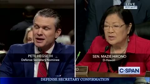 Pete Hegseth Shuts Down Sen. Hirono Lies