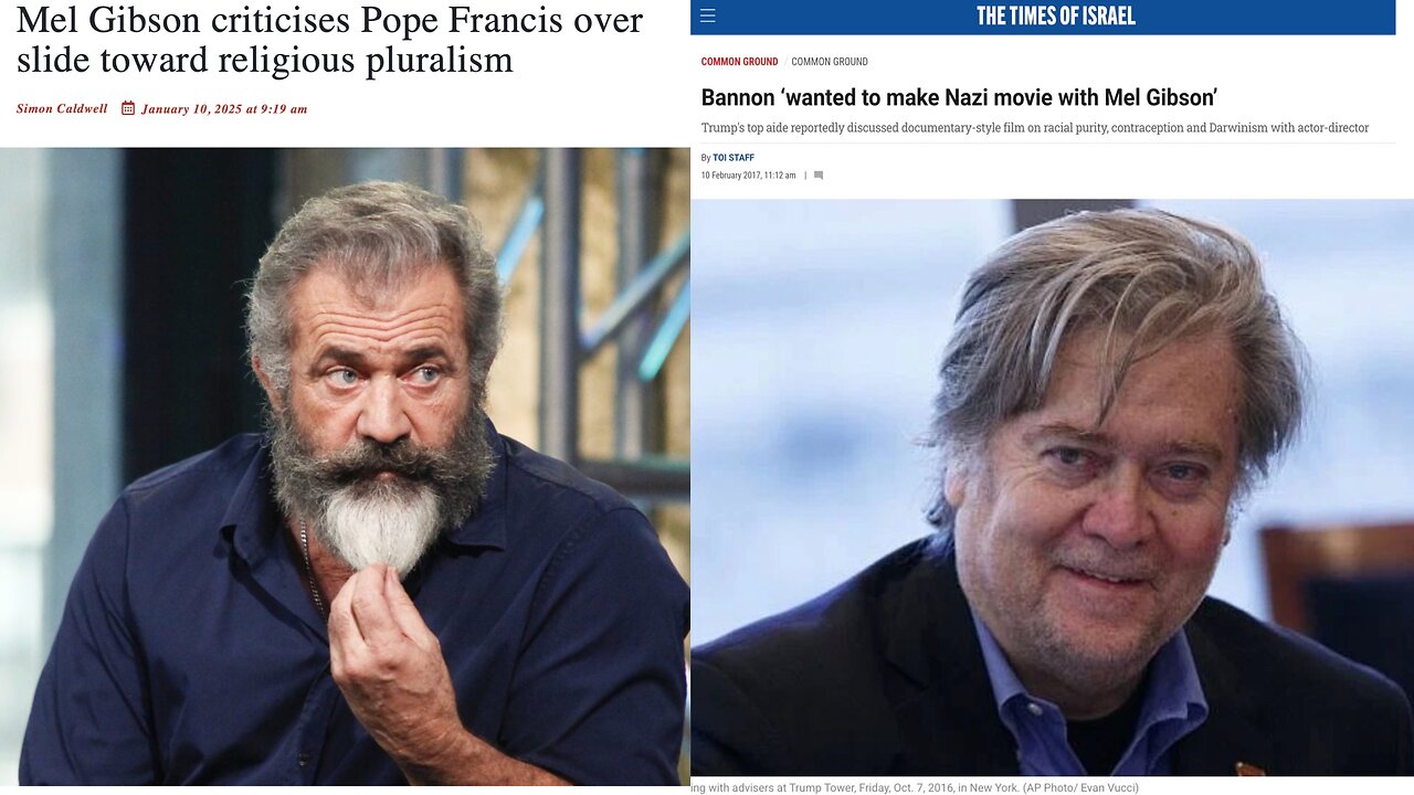 The passion of the Christ consciousness : Mel Gibson promotion by Steve Bannon validates H.Live