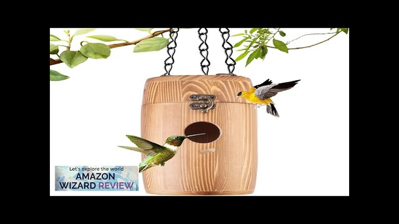 Hummingbird HousesBird Houses for Outside Hanging Wooden Wren House for Nesting Chickadee Review