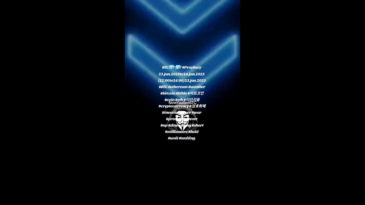 BTC⬆️?⬇️? #Prophecy 13.Jan.2025to14.Jan.2025 (12:00to24:00)13.Jan.2025