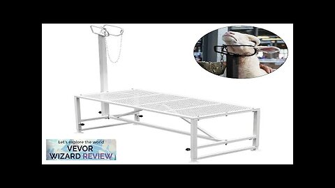 VEVOR Livestock Stand 51x23 inches Trimming Stand with Straight Head Piece Goat Review