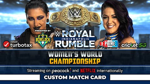 Royal Rumble 2025: Rhea Ripley vs. Bayley - Custom Match Card