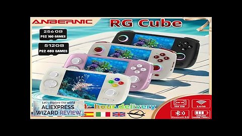 ANBERNIC RG CUBE Retro Handheld Game Console 3.95 Inch OCA Screen Video Review