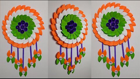 Beautiful Paper using Craft 🇮🇳 Tricolour Republic Day Wall Hanging for 26 January 🇮🇳