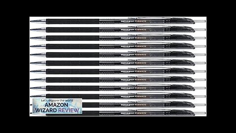 Amazon Basics Retractable Gel Pens Fine Point (0.7mm) Black 12 Count (Pack Review