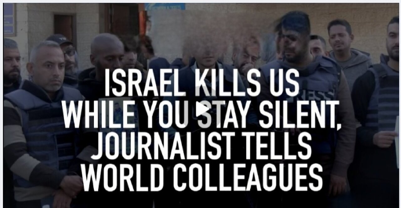 Israel kills us while you stay silent, journalist tells world colleagues