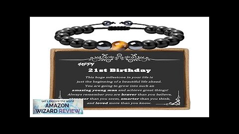 Happy 21st Birthday Gifts for Him Adjustable Triple Protection Bracelet as 21 Review