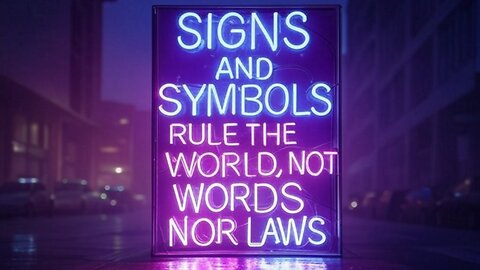 Signs And Symbols Rule The World, Not Words Nor Laws.