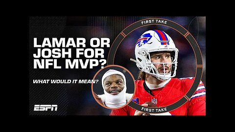 Would it mean more for Lamar Jackson or Josh Allen to win NFL MVP? 🤨 | First Take