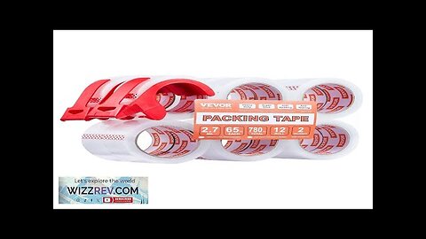 Clear Packing Tape 12 Rolls 65 Yards Clear Shipping Tape with Dispenser Review