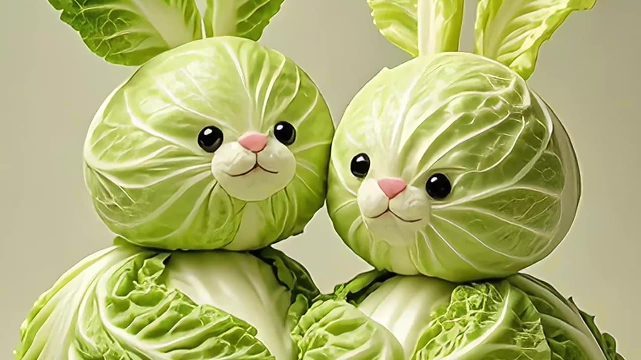 Cabbage rabbits can be so warm, cabbage rhinos and cabbage parrots are very cute