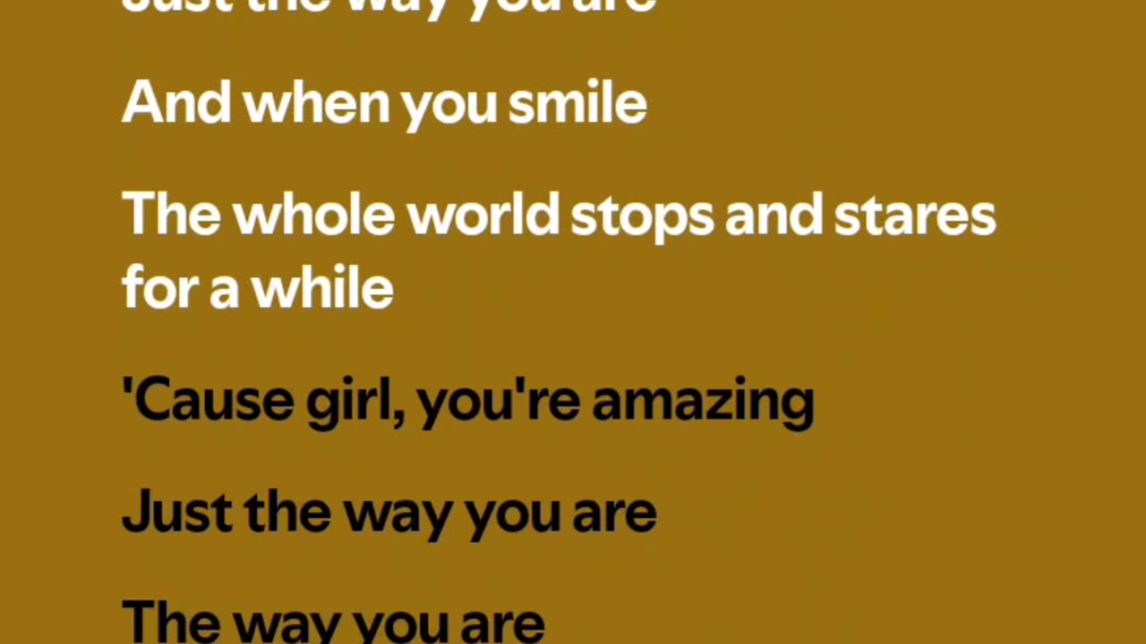Bruno Mars - Just The Way You are (lyrics)