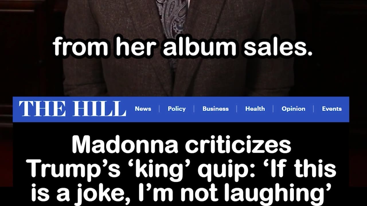 Madonna Upset by Trump’s King Quip
