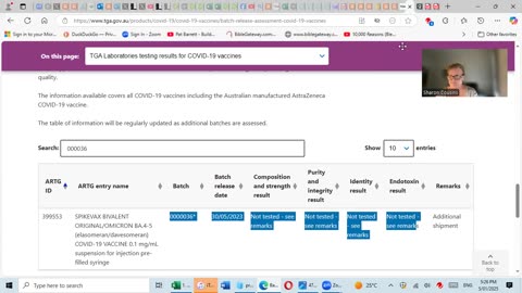 TGA tested 28 mRNA batches for Residual DNA & Endotoxin - Please explain