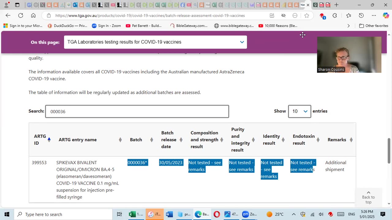 TGA tested 28 mRNA batches for Residual DNA & Endotoxin - Please explain