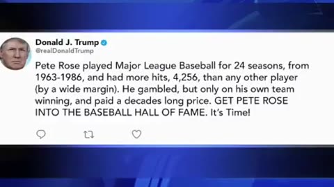 Trump Intends to Pardon Baseball Legend Pete Rose