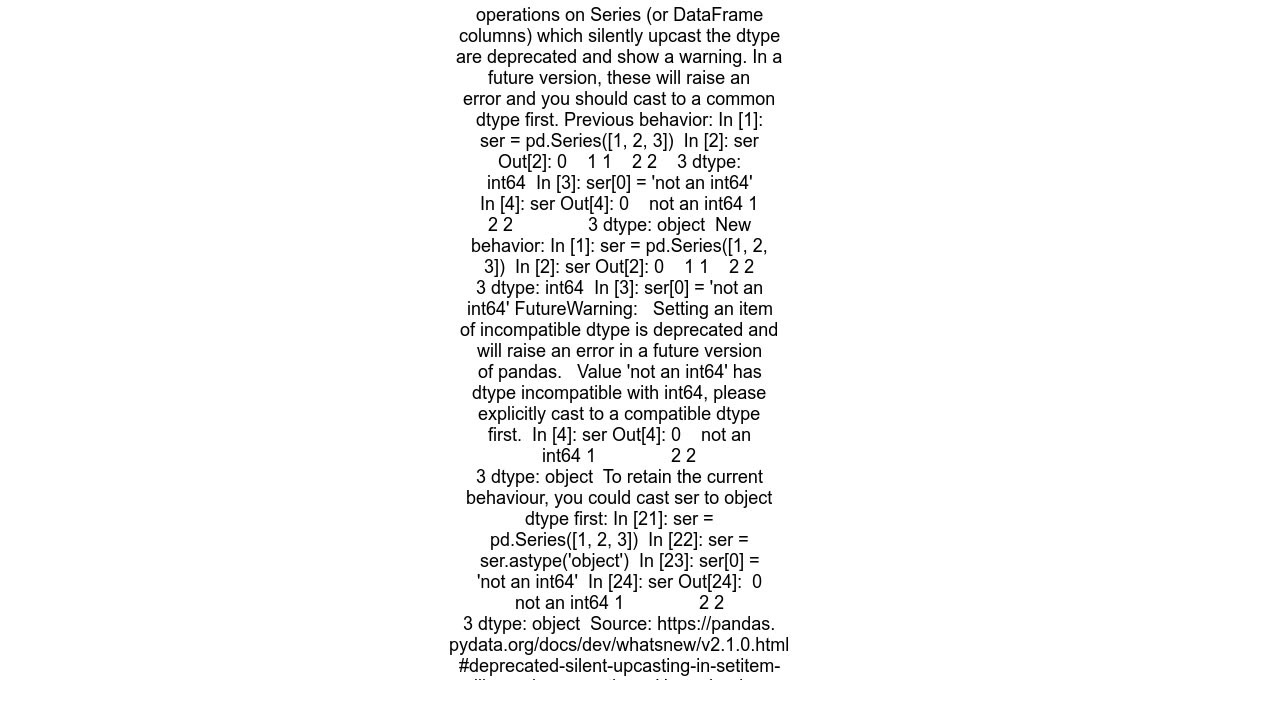 Solving incompatible dtype warning for pandas DataFrame when setting new column iteratively