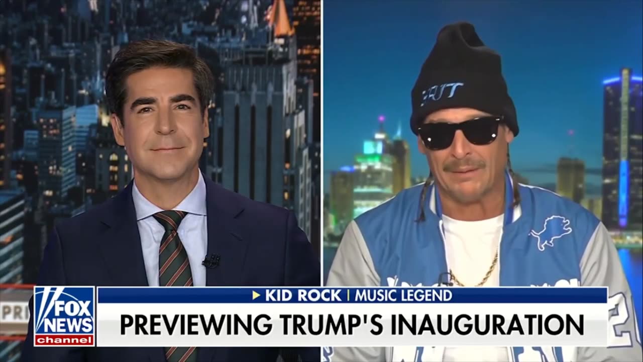 Jesse Watters Kid Rock Interview 1-16-25 on Watter's Prime Time Show on FoxNews