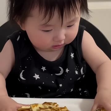 Baby Valerie can’t wait to eat