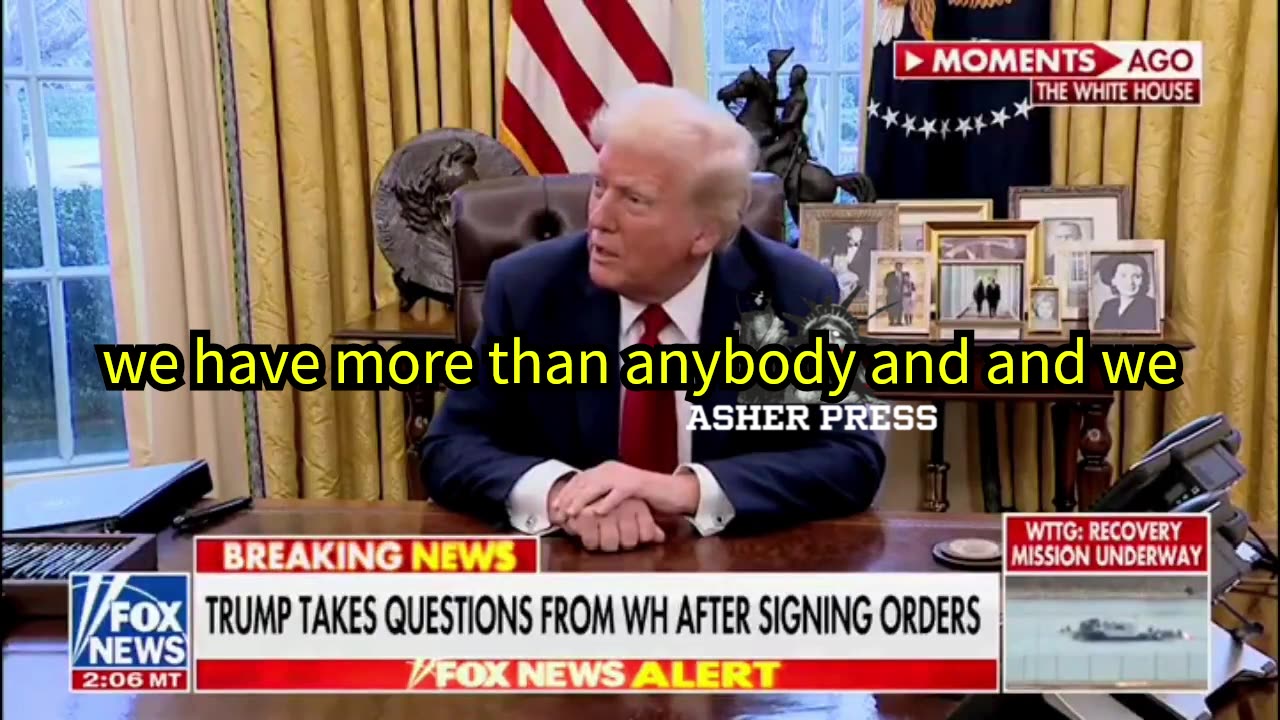 President Trump: "China is going to end up paying a tariff also..."