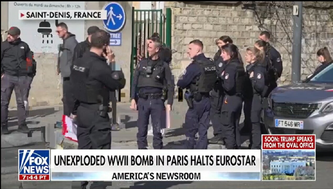 UNEXPLODED WWII BOMB IN PARIS HALTS EUROSTAR
