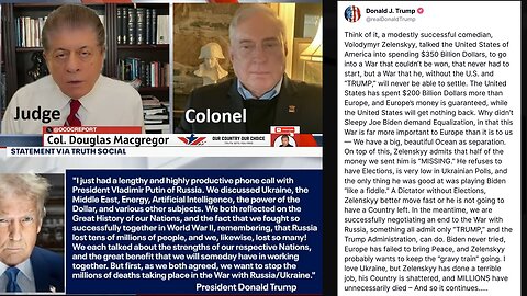 Judge w/ Col. Macgregor: President Trump, Russia, Ukraine, Israel, Egypt, Riyadh, Koreas, Japan and Beijing.