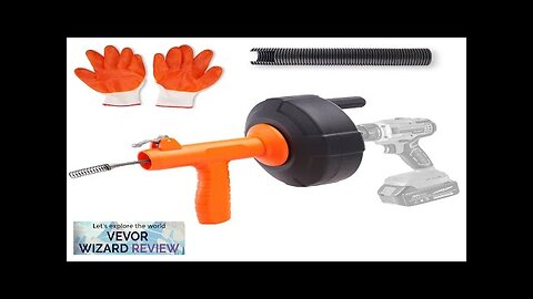 VEVOR Drain Auger 25Ft Plumbing Snake Auto Feed Plumbers Snake with Drill Review