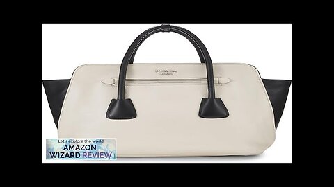 Prada Pre-Loved White & Black Calfskin Shopping Tote MultiOversized shopping tote from Review