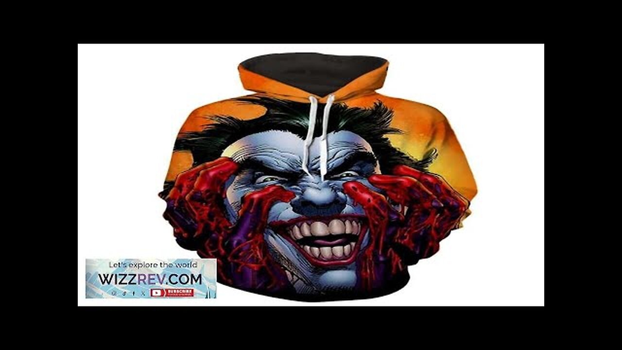 Psychopathic Evil Laugh Villain Joker Print Orange Hoodie Review