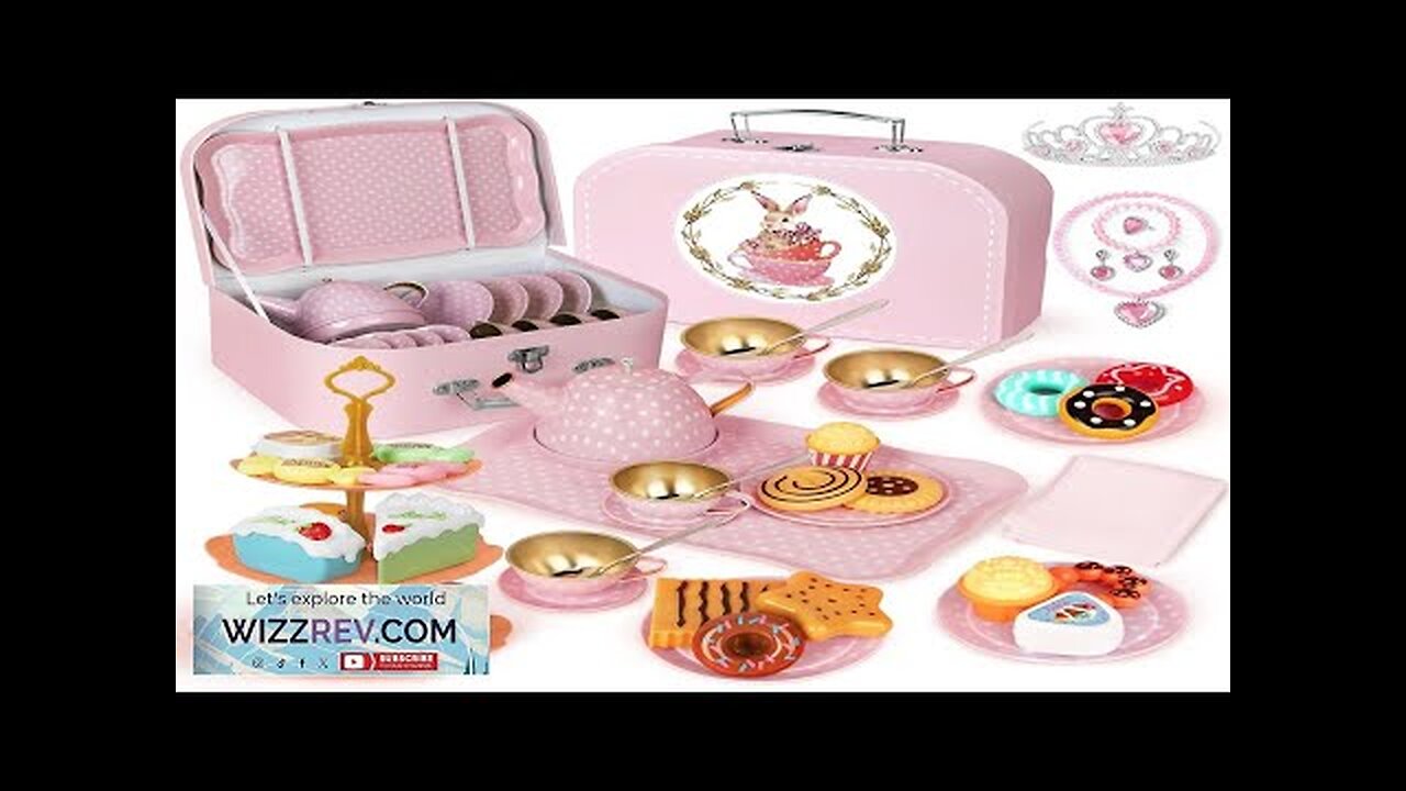 Tea Party Set for Little Girls 49PCS Princess Tea Time Toys Including Review