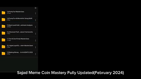 (courseslibrary.com)Sajad - Meme Coin Mastery Updated Course Download