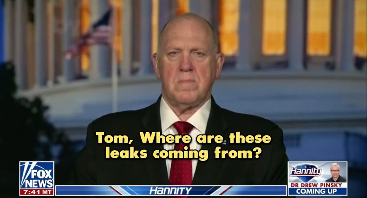 Tom Homan talks about where the leaks are coming from…the FBI