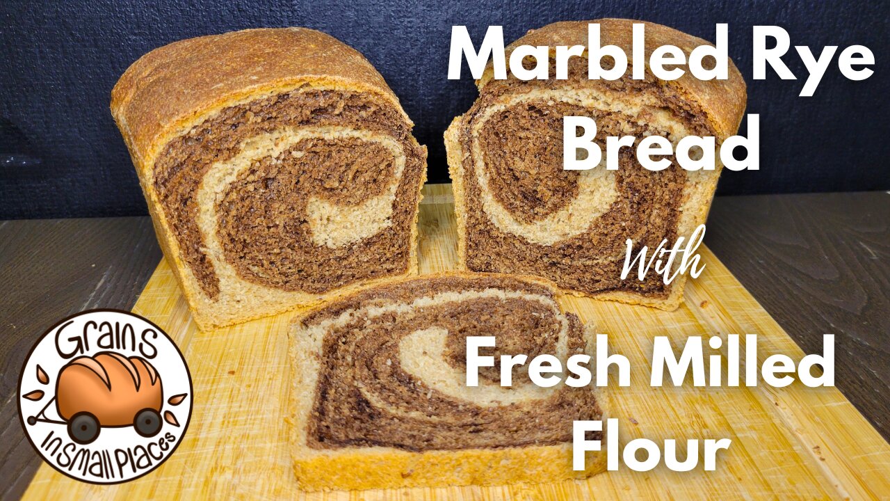 Marbled Rye Bread Made With Fresh Milled Flour - GISP